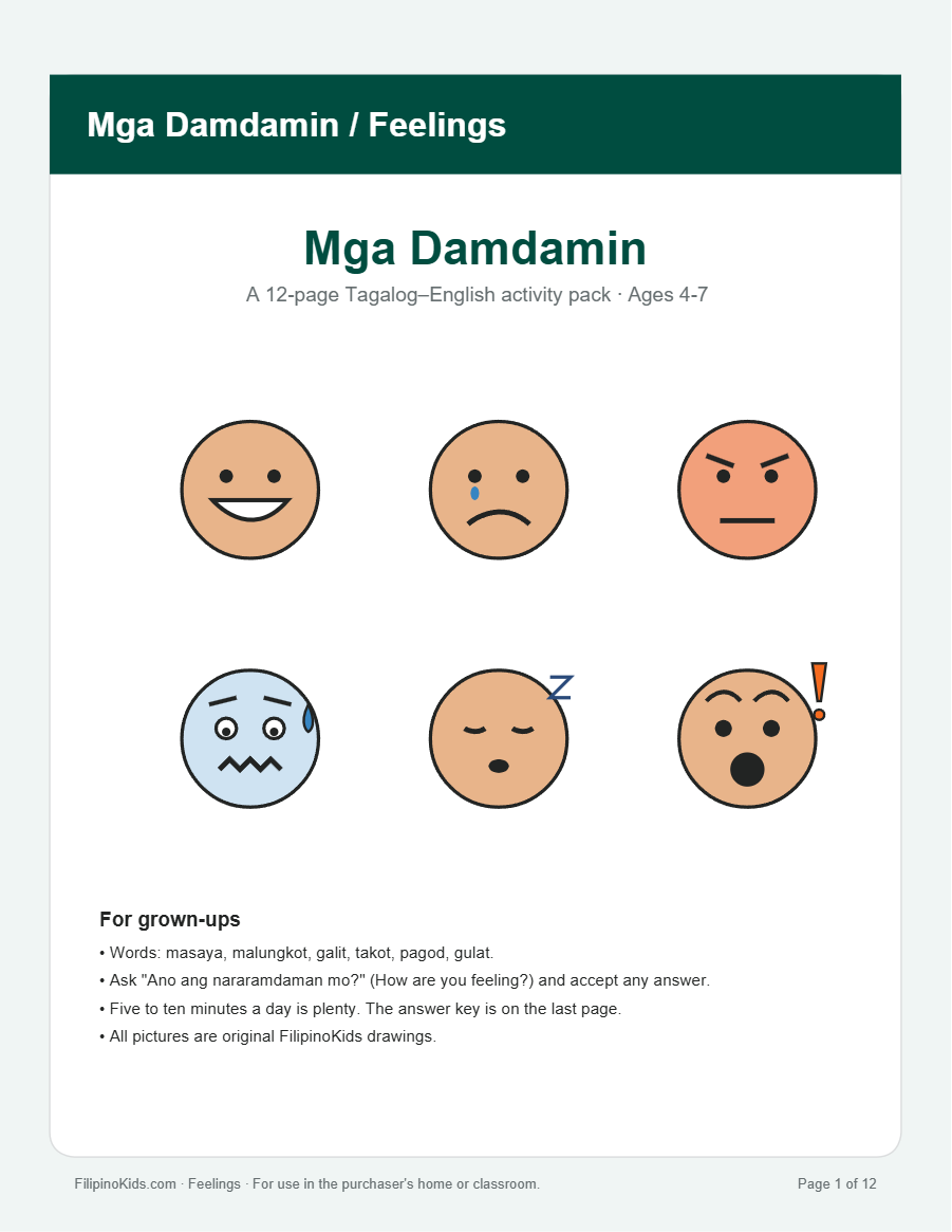 Cover of Feelings / Mga Damdamin